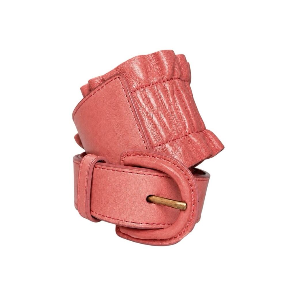 Hobo International Coral Ruched Leather Stretch Waist Belt, Sweater Dress Winter